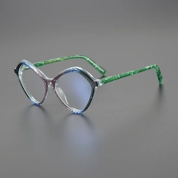 2023 Új divatszemüveg keret férfi retro Designer acetát optikai szemüveg Myopia olvasó nők sokszög személyre szabott szemüveg