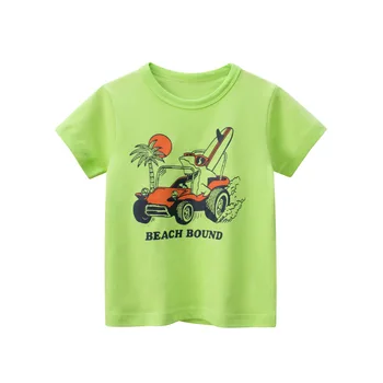 Nyár Új fiúk pólók Gyerekruházat 2022 Gyerekek rövid ujjú pólók Rajzfilm pamut gyerekruhák Felsők Pólók
