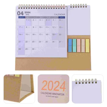 Modern stílusú asztali naptár minimalista asztali papírnaptárNapi használatú álló papír irodai havi tervező asztali naptár