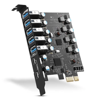 5G USB PCIE kártya 5 portos PCI-E - USB3.0 C típusú bővítőkártya PC-hez