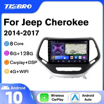 Tiebro 2DIN Android10 autórádió Jeep Cherokee 2014 2015 2016 2017 autó multimédia lejátszó sztereó Autoaudio GPS navigációs DVD