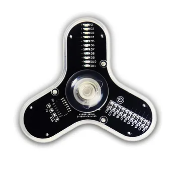 LED fidget spinner gyártókészlet 3 lapos fénykibocsátó giroszkóp DIY alkatrészek Elektronikus képzési készségek képzési anyagok