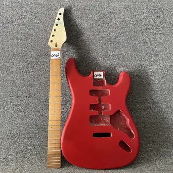 CN166CB166 Pörkölt juharnyak piros basszusfa testtel ST gitár Model One szett DIY cseréhez