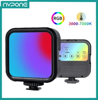 RGB videó fény LED kamera fény hordozható fényképészeti világítás újratölthető CRI 95+ 3000-7000K szabályozható panel lámpa Vloghoz