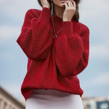 Koreai divatpulóverek Nők Őszi egyszínű gyapjú pulóverek Slim Fit Férfi utcai viselet ruhák Női kötött pulóverek Pulóverek