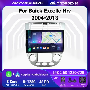 NAVIGUIDE Android 10 GPS navigációs autós rádiólejátszó BUICK Excelle Hrv Chevrolet Lacetti J200 2004-2013 DSP 4G hűtőventilátorhoz