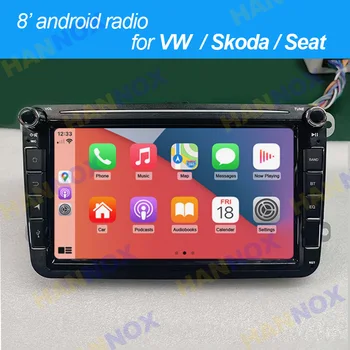 Android autórádió VW Volkswagen Polo / Tiguan / Golf 6 / Passat b7 / b6 / Jetta / Skoda / Octavia / Sharan Seat CarPlay multimédia lejátszóhoz