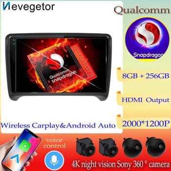 Qualcomm Snapdragon Audi TT MK2 8J 2006-2012 Android 13 sztereó rádió multimédia lejátszó GPS navigáció No 2din DVD fejegység