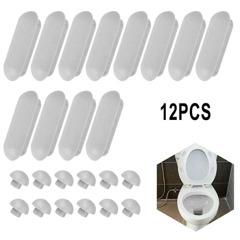 12db WC-fedél műanyag csúszásgátló tömítés WC-ülőke ütésálló pufferek párna gumi párna fedél lökhárító lengéscsillapító fürdőszobai szerelvények