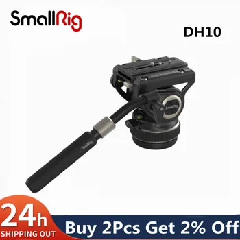 SmallRig DH10 nagy teherbírású videofej fogantyúval Professzionális folyadékfej állványhoz Monopod DSLR fényképezőgép 4165