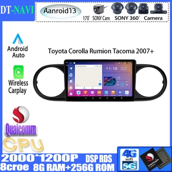  10inch képernyő Qualcomm Android13 Toyota Corolla Rumion Tacoma autórádió sztereó multimédia lejátszó navigáció GPS Carplay WIFI