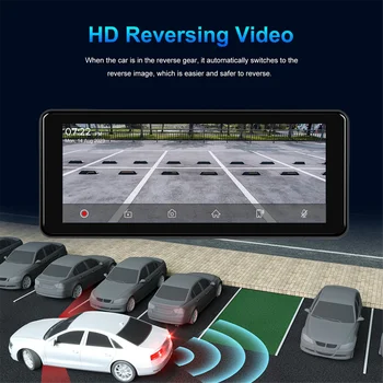  vezeték nélküli Carplay Android Auto hordozható autórádió elülső kamerával, műszerfalkamerával 6,86 hüvelykes autórádió-vevő Bluetooth