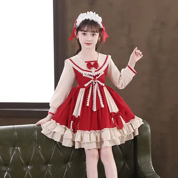 Koreai csecsemő lány Virág hercegnő Party Tutu Lolita ruha Gyermek esküvői koszorúslány kisgyermek csipke Karácsonyi ruha Vestidos