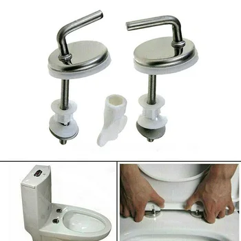 2db WC-fedél zsanérok WC-ülőke rögzítő szerelvény --rozsdamentes acél Vissza a falhoz csere zsanérok szerelése szerelvények cseréje