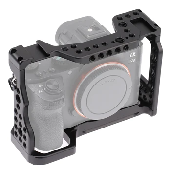 Kamera ketrec Sony A9 A7RIII A7III A7M3 kamerákhoz Alumíniumötvözet kamera Nyúl ketrec hideg cipőtartóval LED fényhez