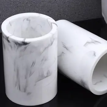 Fürdőkád fürdőszobai kiegészítők készlet 5 darabos gyanta fogkefetartó szappantartó szappantartó