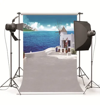 Fotózás hátterek Seaside House vinil szövet fotó háttér stúdió esküvői fotózáshoz Hátterek fotózáshoz
