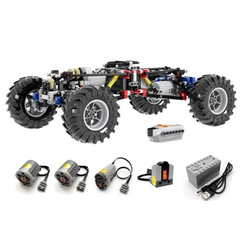 ÚJ High-Tech 4WD terepjáró első felfüggesztési rendszer MOC építőelemek Tégla alkatrészkészletek RC modell autók gyerekeknek Fiú DIY játékok