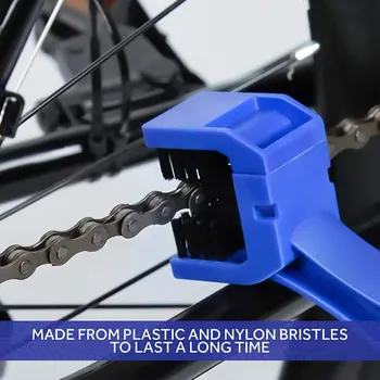 Motorkerékpár lánckefe tisztító műanyag kerékpár kerékpár kerékpár Moto kefe kerékpározás tiszta lánc tisztító kültéri súroló eszköz útápoláshoz