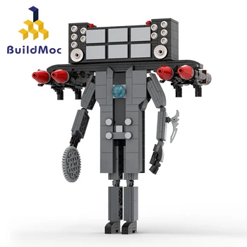 BuildMoc Skibidi WC monitor Isten Titán TV Ember építőelemek készlet operatőr Monster Bricks játék játékok Gyermek születésnapi ajándékok