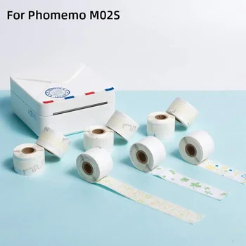 Phomemo matrica hőpapírok Kis címke tekercs M02S/M02Pro készülékhez Szélesség 25mm Öntapadó jegyzetek Színes kép rajzfilm fotó nyomtatás