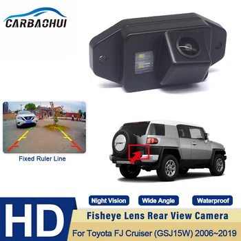 CCD HD halszem visszapillantó kamera Toyota FJ Cruiser (GSJ15W) számára 2006 ~ 2018 2019 autó biztonsági hátrameneti parkolómonitor éjjellátó