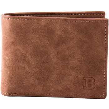 Férfi pénztárca PU bőr kéthajtású cipzáras zsebpénztárca férfiaknak hitelkártya-nyílásokkal Tartó tasak