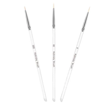 3 db Nail Art Tools lakk UV gél Polírozó szerszámok strasszos szedő Manikűr rajz Festés toll Köröm jelölők ceruza készlet