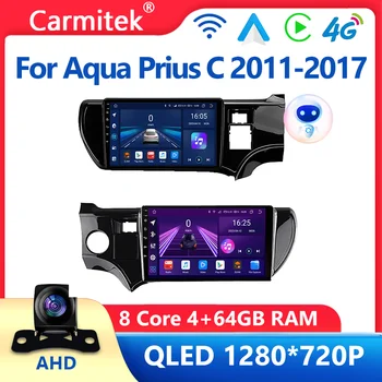 Android Auto Radio Toyota Aqua Prius 2011-2017 autó sztereó multimédia audio videó lejátszó GPS navigáció Carplay 2 din DVD