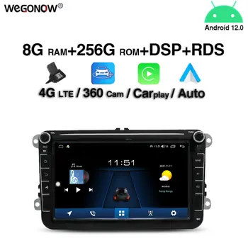 7862 8G + 256G DSP Carplay Auto Android 12.0 IPS autós DVD lejátszó GPS WIFI Bluetooth RDS rádió VW Polo Jetta Tiguan Passat Golf