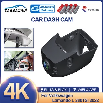  Autós DVR Plug and Play Dash Cam 4K 2160P videofelvevő HD autós kamera Volkswagen VW Lamando L 280TSI 2022 2023 DashCam számára