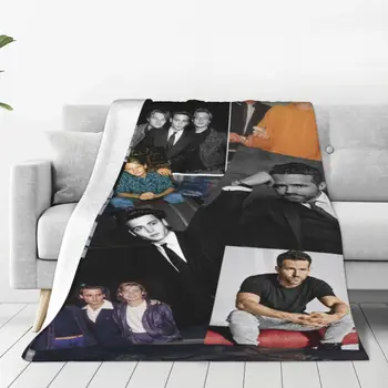Ryan Reynolds kollázs takaró kanapéhuzat flanel nyomtatott hordozható puha takarók kanapé irodai paplanhoz