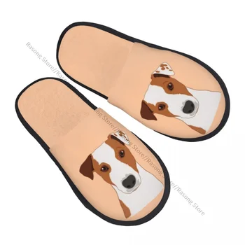 Szőrme papucs nőknek Férfi divat bolyhos téli meleg papucs Jack Russell Terrier kutyaház cipő