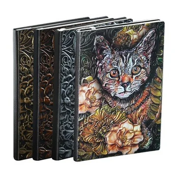 Új design Vintage macska jegyzetfüzet Retro tervező Bronz könyv Iskolai kellékek Irodai kultúra Oktatás Iskolai kellékek notebook