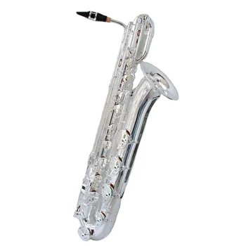 Kiváló minőségű olcsó bariton szaxofon rézfúvós test ezüstözött professzionális szaxofon bariton