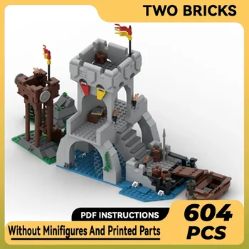 Moc építőkockák Katonai modell Lion Kinghts Castle Bridge technológia Moduláris blokkok Ajándékok Karácsonyi játékok DIY készletek összeszerelése