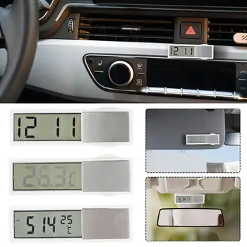 Elektronikus óra Lakberendezés folyadékkristályos kijelző asztali asztali órák LCD autós időzítő Digitális szürke óra tapadókoronggal Z1Q9-hez
