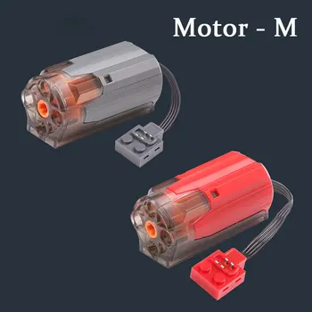Építőelem piros M-motor plusz elektromos gépek nagy sebességű, alacsony nyomatékú PF modellkészletek kompatibilisek a Lego alkatrészekkel 8883 motor