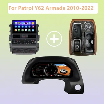 Frissítés Digitális klaszter Nissan Patrol Y62 Armada 2009-2017 Android 11 autó multimédia gomb Központi vezérlés Belső műszerfal