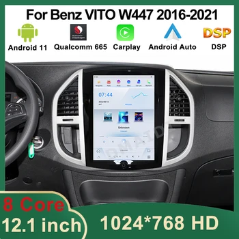 GPS navigáció Android 11 Tesla képernyő Mercedes Vito W447 W639 W176 W115 autórádióhoz Multimédia lejátszó Auto Carplay fejegység
