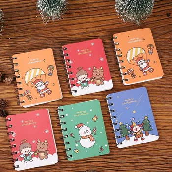12 db nagykereskedelmi tekercs notebook karácsonyi minta könyv karácsonyi ajándék Mikulás jegyzetek karácsonyi írószer