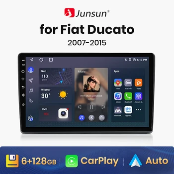 Junsun V1 AI hang vezeték nélküli CarPlay Android Auto rádió Fiat Ducato 2007 - 2015 4G autó multimédia GPS 2DIN Autorádió