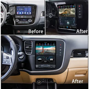Tesla nagyképernyős autórádió a Mitsubishi Outlander 3 számára 2012 - 2018 Multimédia lejátszó Android Auto Audio sztereó fejegység Carplay