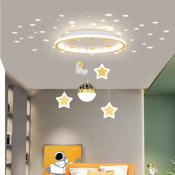 csillagos ég mennyezeti űrhajós mennyezeti lámpák Gyerekszoba dekorációs lámpa Modern kreatív fiú lány hálószoba babaszoba mennyezeti lámpák