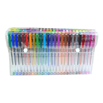 100 egyedi színek zselés tollak gél toll készlet felnőtteknek kifestőkönyvek Művészeti jelölők Dropship