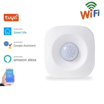 Tuya WiFi PIR mozgásérzékelő Intelligens otthoni biztonsági riasztás Vezeték nélküli emberi mozgásérzékelő Infravörös érzékelő Smart life alkalmazások