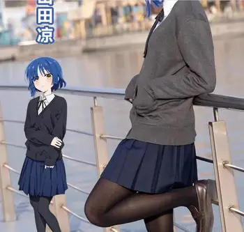 Anime Bocchi The Rock Cosplay szoknya kék Yamada Ryo jelmez Iskolai egyenruha Gotoh Hitori tengerészruha Halloween karácsonyi ruha