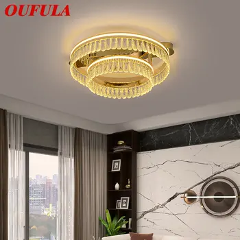 OUFULA Nordic kristály mennyezeti lámpák LED modern fény Luxus kreatív vintage lámpatest otthoni nappali hálószoba dekoráció