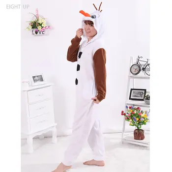 Olaf Snowbaby Onesies Uniszex hálóruha Felnőtt pizsama Cosplay jelmezek Hálóruha Jumpsuit Halloween karácsonyi parti ruházat