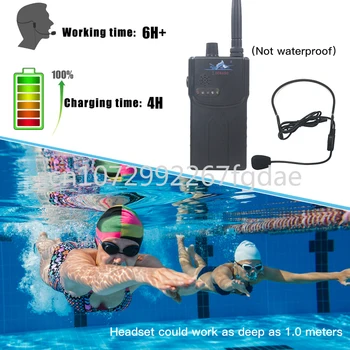 H900 200 méteres úszásoktatás, vízi sportok kommunikációja, vezeték nélküli kaputelefon, 7 csatornás FM adó